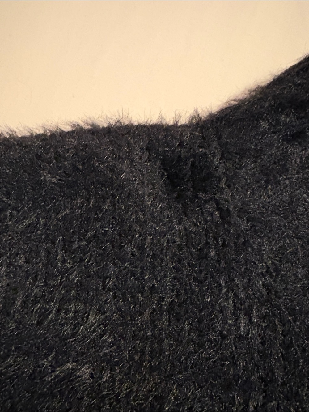 Old Navy Black Fuzzy Crewneck Sweater